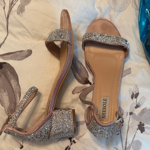 Women's Glittering Silver Heels - Picture 1 of 1